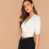 New Lust White Bardot Crop Top - Fashion Genie Boutique