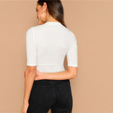 New Lust White Bardot Crop Top - Fashion Genie Boutique