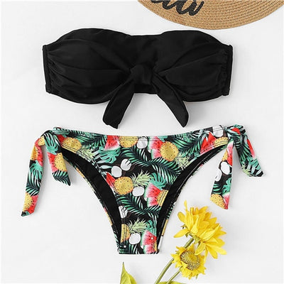 Beach Bum Red Halter Bikini Swimsuit - Fashion Genie Boutique